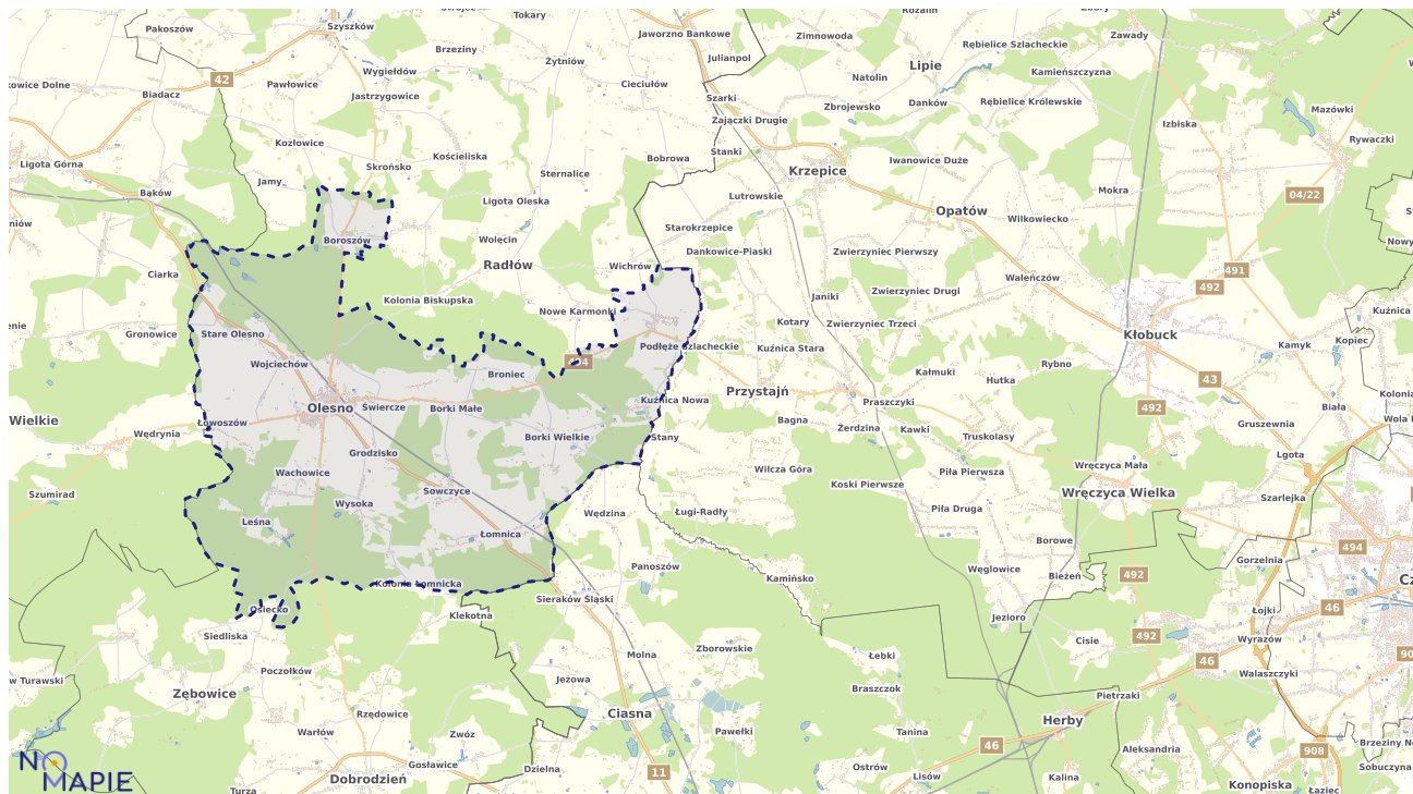 Mapa wyborów do sejmu Oleśno