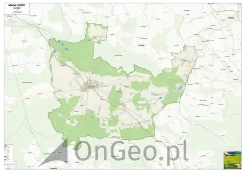 Mapa gminy Oleśno